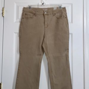 Never Worn. Time and Tru bootcut Khaki jeans. Size 16 Petite.